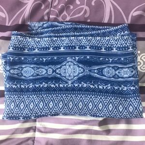 Blue bohemian scarf